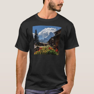 T-shirt Maisons de village de Matterhorn et de Zermatt,