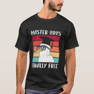 T-shirt MAÎTRE 2025 ENFIN LIBRE Drôle de Maîtrise Rétro