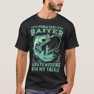 T-shirt Maître Appât Pêcheur Pêcheur Voyageur Campeur Pu