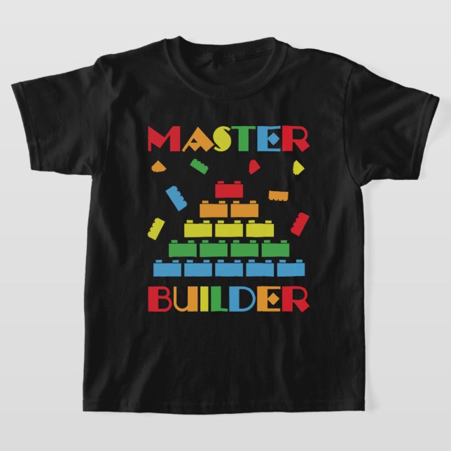 T-shirt Maître bâtisseur bâtisseurs blocs jouet enfants am (Poser)