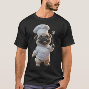 T-shirt Maître chef pug dog