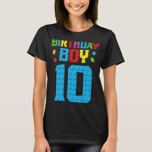 T-shirt Maître Constructeur 10e anniversaire garçon Dix 10