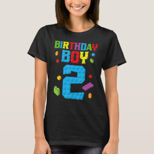 T-shirt Maître Constructeur 2e anniversaire Garçon 2 Bâtim