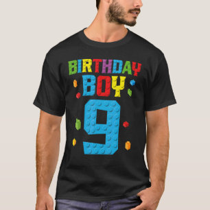 T-shirt Maître Constructeur 9e anniversaire Garçon Neuf 9 