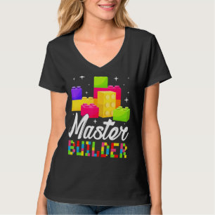 T-shirt Maître Constructeur Bâtiment Blocs Enfants Garçons