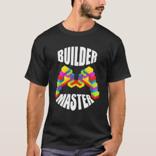 T-shirt Maître Constructeur Blocs Constructeurs Jouets Drô