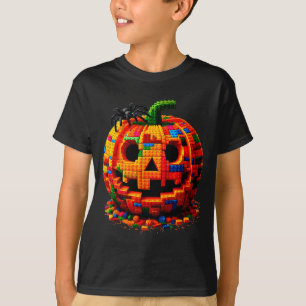 T-shirt Maître constructeur d'Halloween Citrouille Enfants