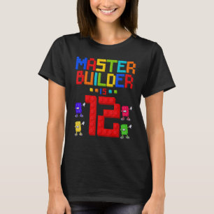 T-shirt Maître Constructeur est 12 Ans Bâtiment 12ème Anni
