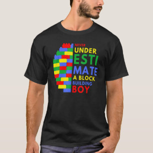 T-shirt Maître Constructeur Mignonne Bâtiment Enfants Garç