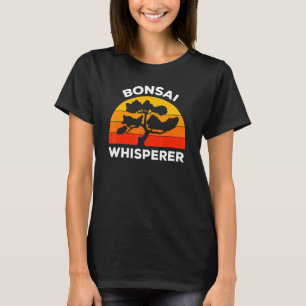 T-shirt Maître de Bonsaï Coucher de Soleil Rétro - Maître
