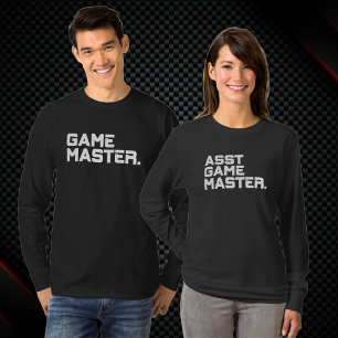 T-shirt Maître de jeu de typographie moderne homme manches