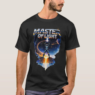 T-shirt Maître de la Lumière – Guerrier Néon Rétro Sci-Fi 