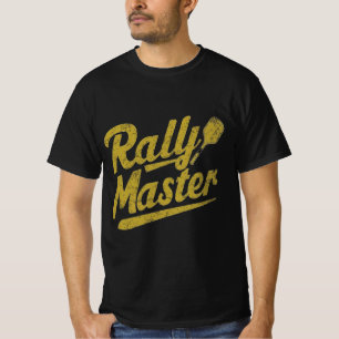 T-shirt Maître de rallye rétro corbeille dorée