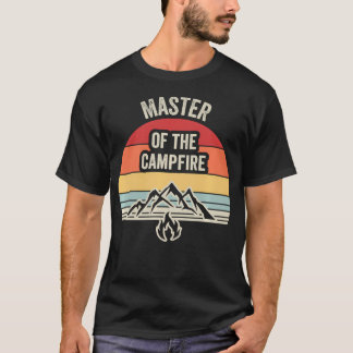 T-shirt Maître du feu de camp drôle de camping rétro