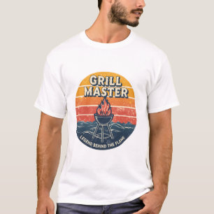 T-shirt Maître du Grill Légende Derrière la Flamme Couche