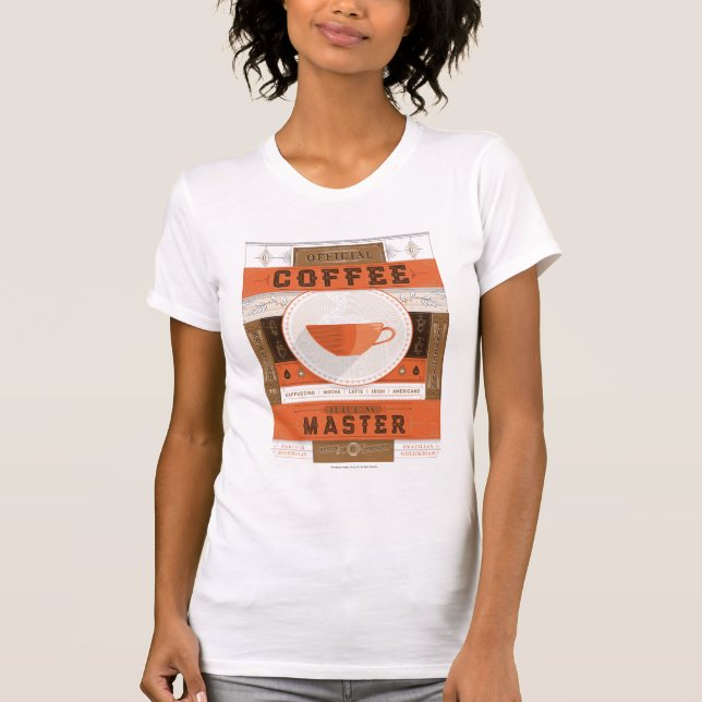 T-shirt Maître officiel de la brasserie à café (Devant)