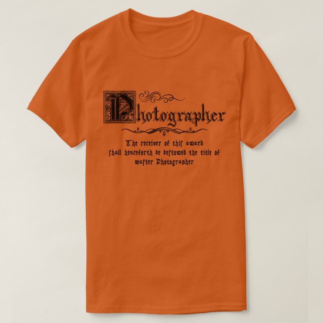 T-shirt Maître photographe médiéval (Design devant)