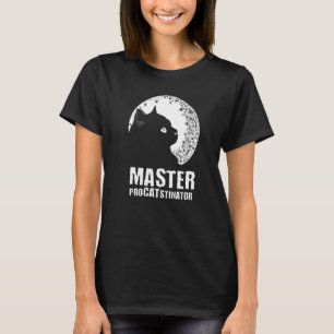 T-shirt Maître Procatstinator Chat Humour Chaton Paresse