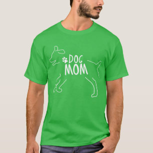 T-shirt Maîtresse maman chien chien vintage