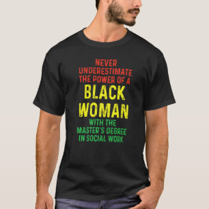 T-shirt Maîtrise de travail social de la Reine noire MSW