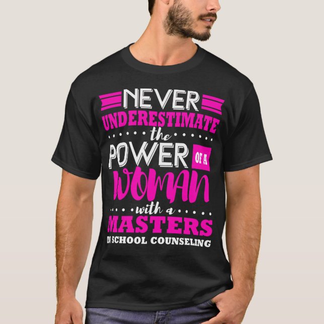 T-shirt Maîtrise en counseling scolaire Conseillère diplôm (Devant)