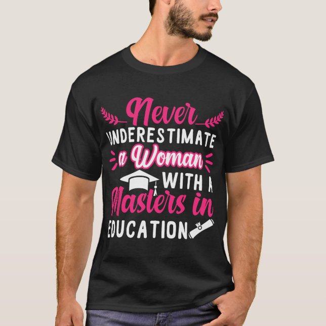 T-shirt Maîtrise En Études Diplôme (Devant)