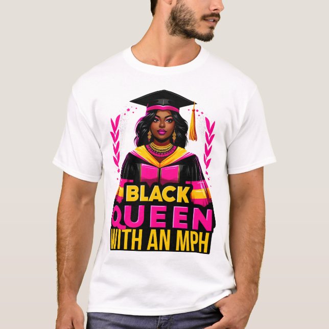 T-shirt Maîtrise en santé publique de la Reine noire MMast (Devant)