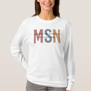 T-shirt Maîtrise en sciences de MSN en sciences infirmière