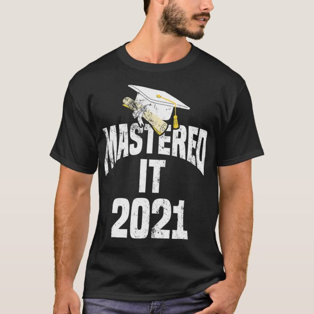 T-shirt Maîtrise Il 2021 Masters Diplôme Collège (Devant)