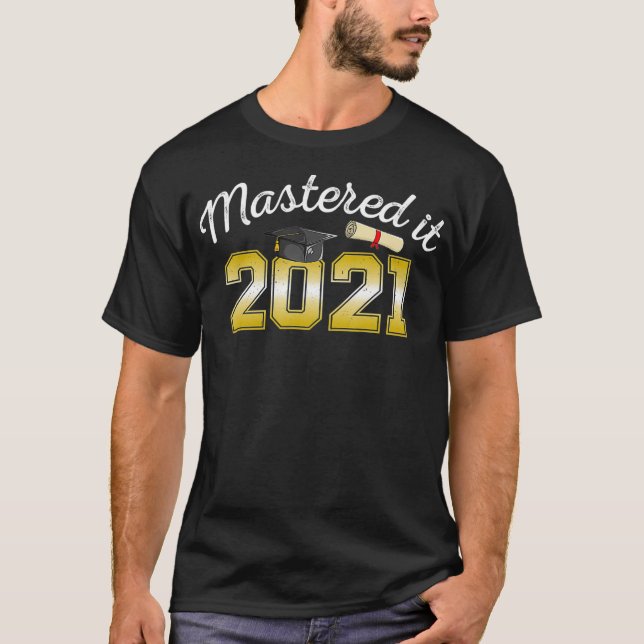 T-shirt Maîtrise Il Classe De 2021 Drôle Masters Masters D (Devant)