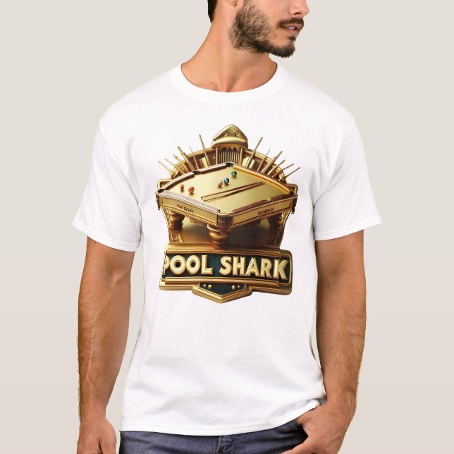 T-shirt Maîtriser le jeu : Pool Shark Logo sur Pool Table (Devant)