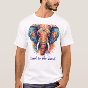 T-shirt "Majesté des couleurs : Art tribal de l'éléphant d