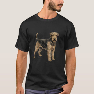 T-shirt Majestic Airedale "King of Terriers" Artistic