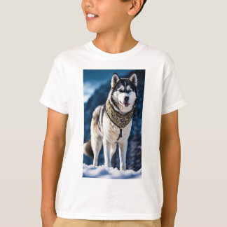T-shirt Majestic Arctic Spirit : Le roi Husky