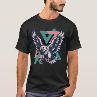 T-Shirt Majestic Eagle Geometrisch