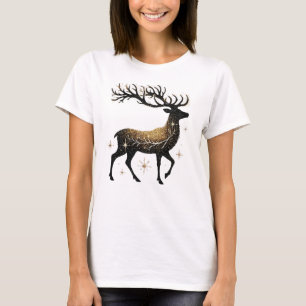 T-shirt Majestic Gold Starry Reindeer