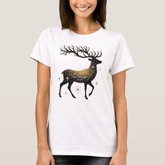 T-shirt Majestic Gold Starry Reindeer