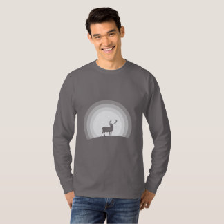 T-shirt Majestic Stag Silhouette Under Lunar Light
