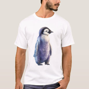 T-shirt Majestueux poussin de manchot empereur bleu glacia