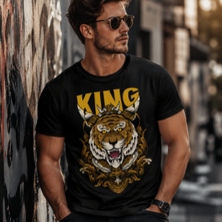 T-shirt Majestueux roi tigre streetwear