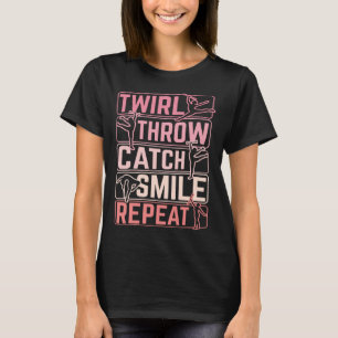 T-shirt Majorette Twirlers Tournent Jettent Attrapent Sour
