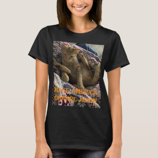 T-shirt Make America Orange Again (hommage au chat orange)