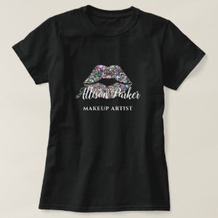 T-shirt MAKEUP ARTIST Logo Silver Kiss Nom