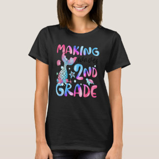 T-shirt Making Waves In 2nd Grade Fish Tail Tie Dye Back T