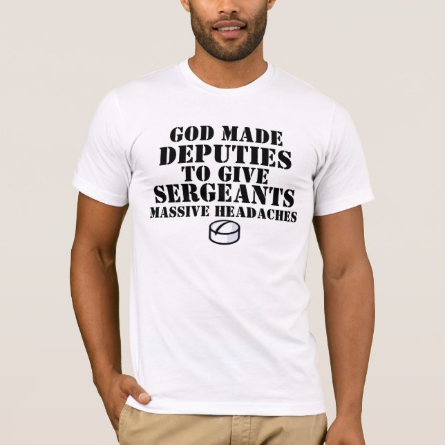 T-shirt Mal de tête de sergent (Devant)