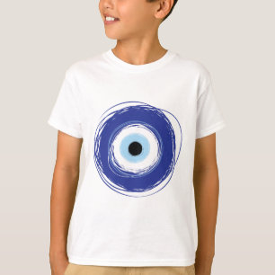 T-shirt Mal Oeil Artiste Bleu Grec