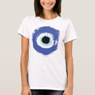 T-shirt Mal Oeil Artiste Bleu Grec