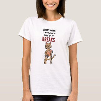 T-shirt Mal oeil chat, malicieux chat. Chat drôle