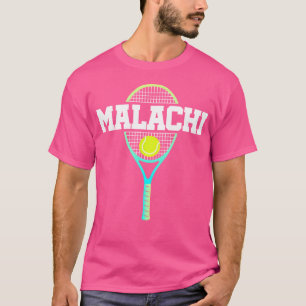 T-shirt Malachi Nom Joueur De Tennis Garçons Ball Et Racke
