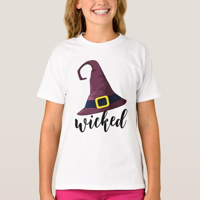 T-shirt Malade, sorcière Casquette, Halloween amusant Pers (Devant)